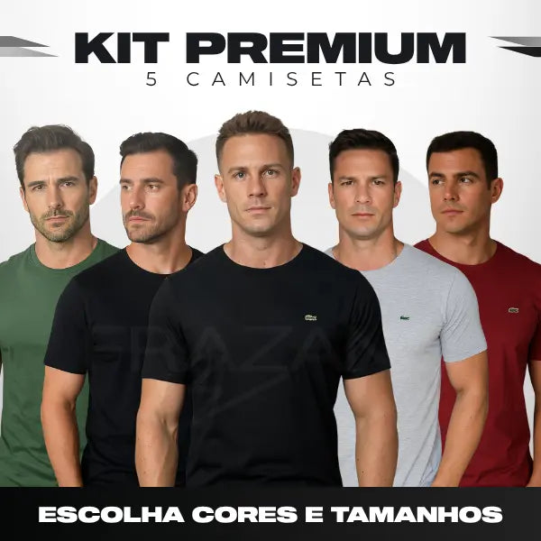 Kit 5 Camisetas Masculina - Lасоѕtе
